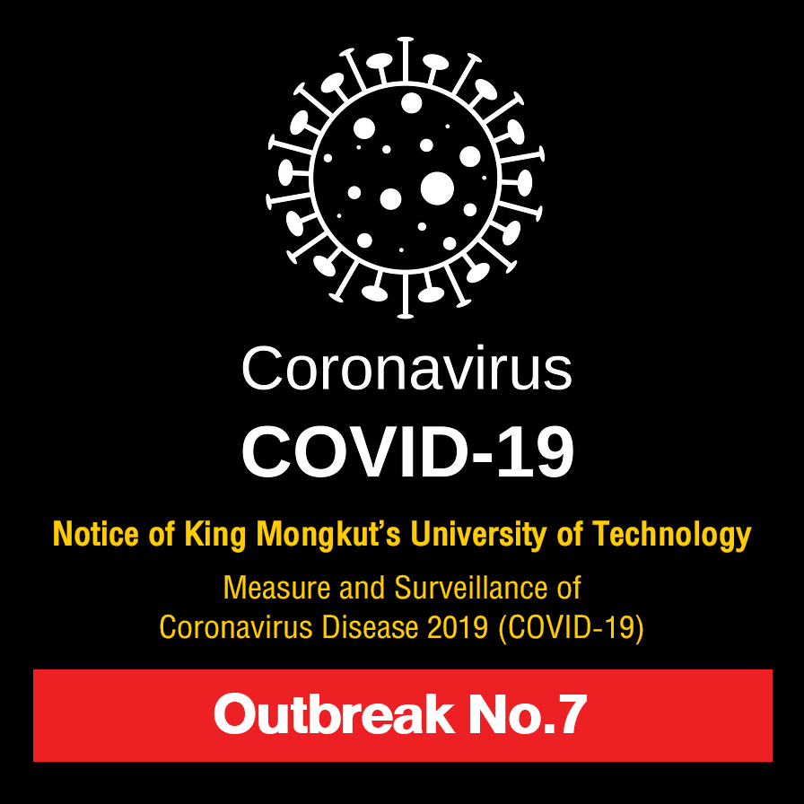 Notice of King Mongkut’s University of Technology Thonburi: Measure and Surveillance of Coronavirus Disease 2019 (COVID-19) Outbreak No.7