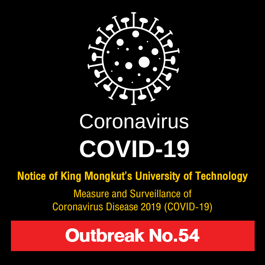 Notice of King Mongkut’s University of Technology Thonburi: The surveillance of COVID-19 outbreak No. 54 on July 9, 2021