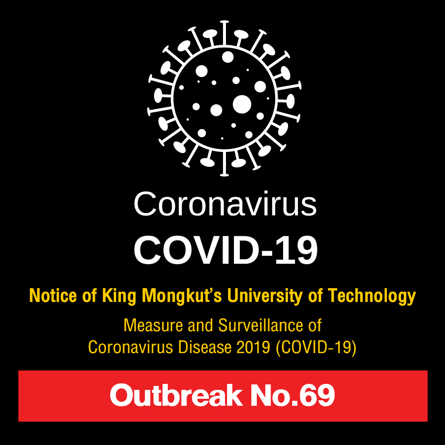 Notice of King Mongkut’s University of Technology Thonburi: The surveillance of COVID-19 outbreak No. 69 on July 24, 2021