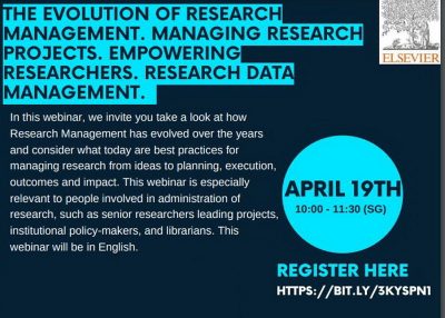 The Evolution of Research Management: Managing Research Projects, Empowering Researchers, Research Data Management.