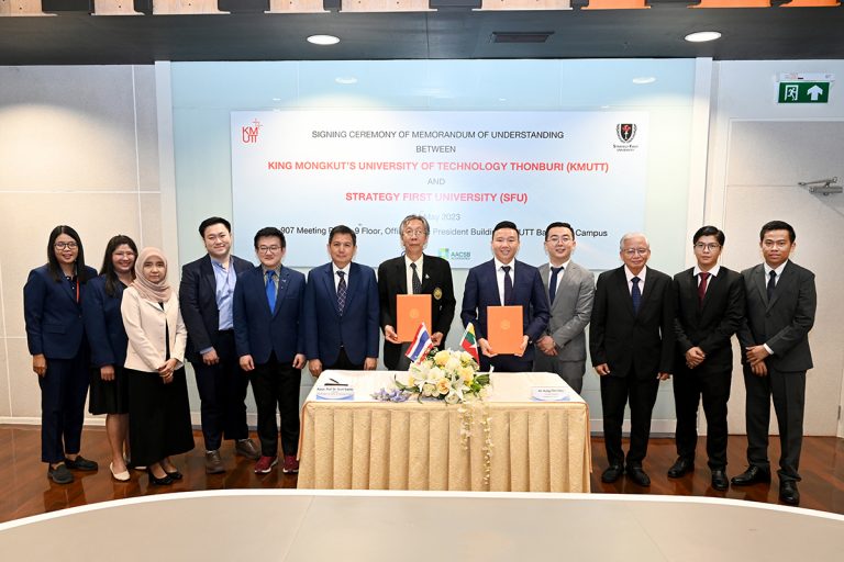 มจธ.ลงนามความร่วมมือด้านวิจัย และแลกเปลี่ยนทางวิชาการกับ SFU.สาธารณรัฐแห่งสหภาพเมียนมาร์