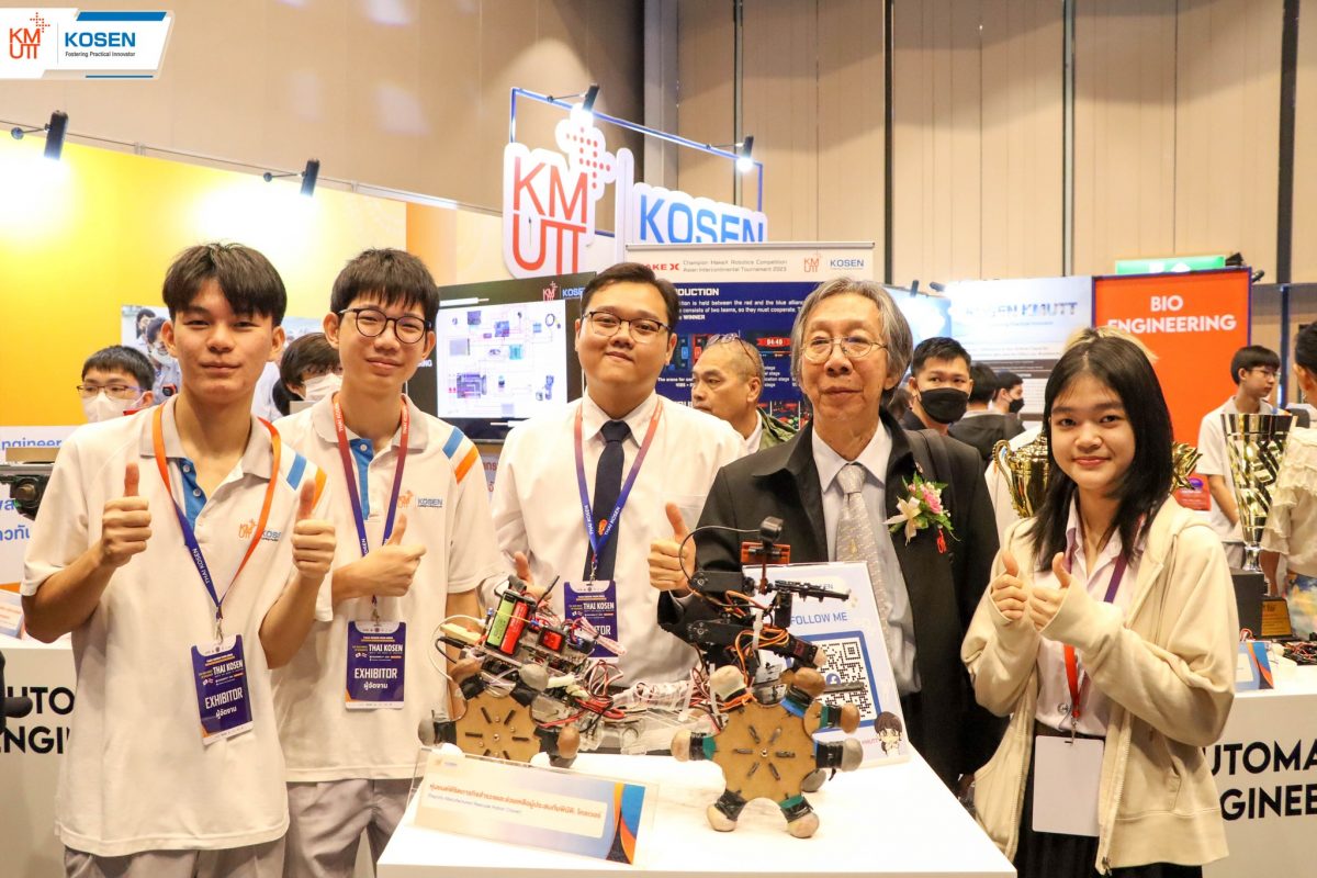 KOSEN KMUTT joins in expressing intent to cooperate in driving the Thai institute KOSEN and display student work along with learning management concepts at the Thai KOSEN Fair 2023.