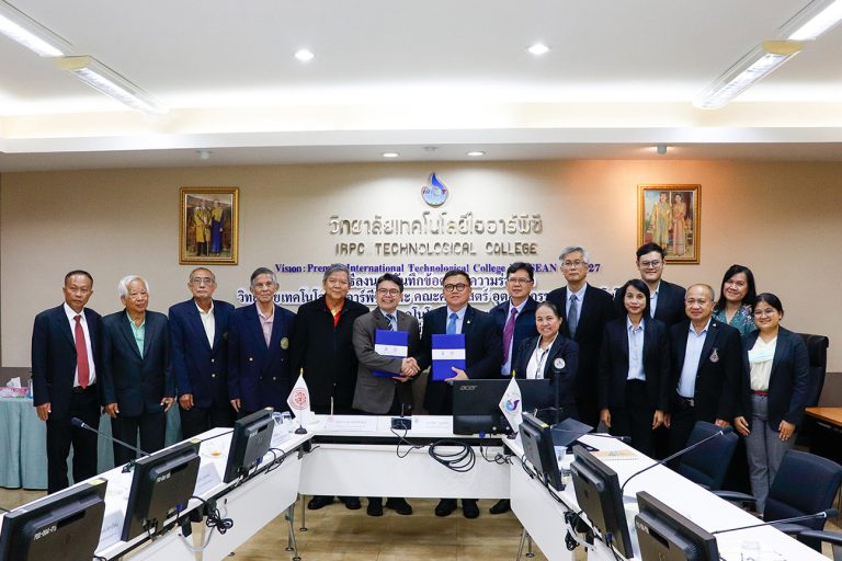 คณะครุศาสตร์อุตสาหกรรมฯ มจธ. ร่วมพิธีลงบันทึกข้อตกลงความร่วมมือทางวิชาการ ระหว่าง วิทยาลัยเทคโนโลยีไออาร์พีซี กับ คณะครุศาสตร์อุตสาหกรรมและเทคโนโลยี มหาวิทยาลัยเทคโนโลยีพระจอมเกล้าธนบุรี