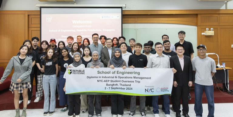 อาจารย์และนักศึกษาจาก Singapore’s Republic Polytechnic เยี่ยมชมภาควิชาวิศวกรรมอุตสาหการ มจธ.