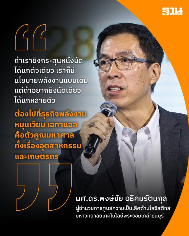 ศูนย์ความเป็นเลิศด้านโลจิสติกส์ มจธ. เสวนา: โอกาสและความท้าทายของเอทานอล ทางรอดของประเทศไทย ในงาน ROAD TO NET ZERO 2026 “Energy Transition
