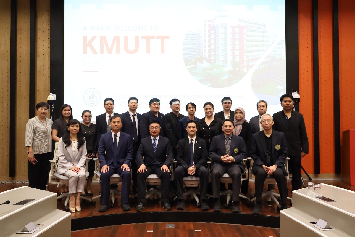 มจธ. ต้อนรับคณะผู้บริหารจากมหาวิทยาลัยวิทยาศาสตร์และเทคโนโลยีคุนหมิงร่วมหารือความร่วมมือหลักสูตรสองปริญญาโท (Dual-Degree Master’s Program)
