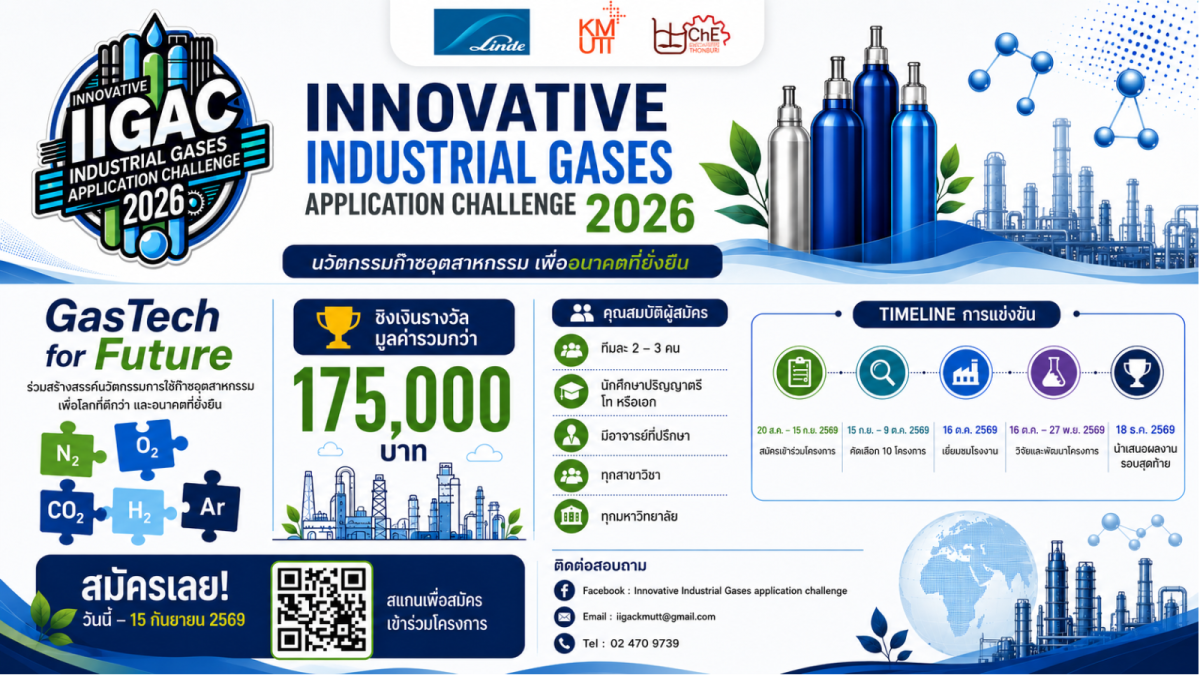 โครงการการแข่งขัน Innovative Industrial Gases Application Challenge 2026