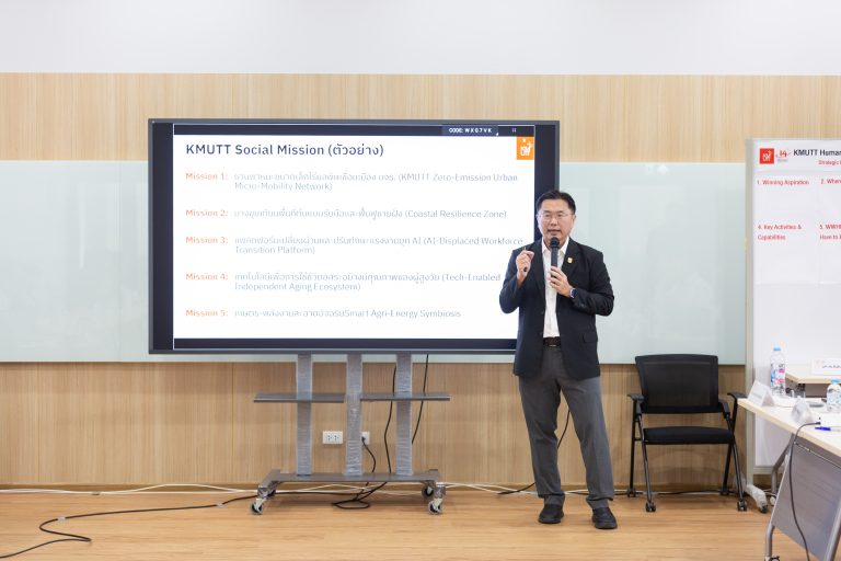 มจธ. เปิดเวที Workshop กลุ่ม Research & Innovation ร่วมกำหนดทิศทางการวิจัยและนวัตกรรม มุ่งสร้างองค์ความรู้และผลกระทบต่อเศรษฐกิจ สังคม และความยั่งยืน