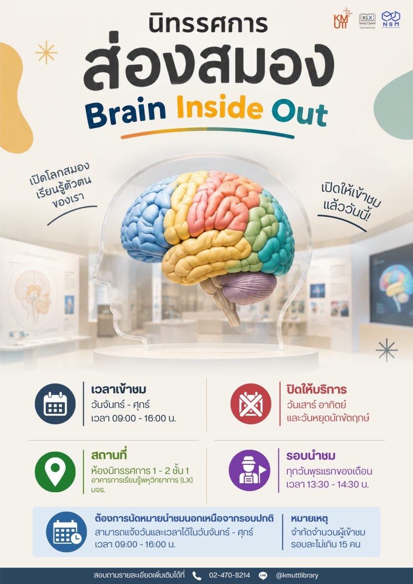 ขอเชิญชมนิทรรศการ “Brain Inside Out” ชวนสำรวจความมหัศจรรย์ของสมองผ่าน 5 ช่วงวัย